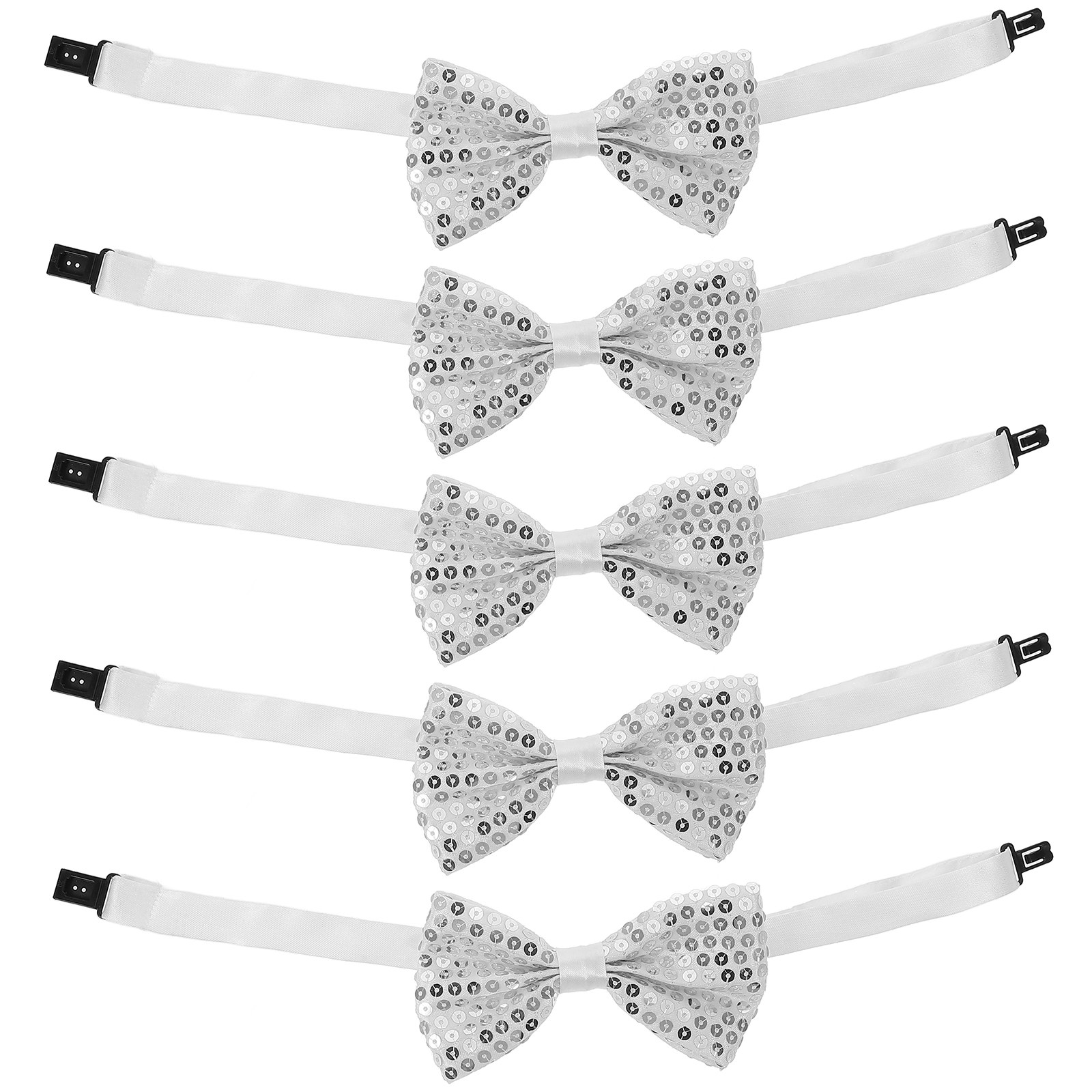 Bow Tie Pre Tied - 5 Adet Çocuk Payetli Papyon, Önceden